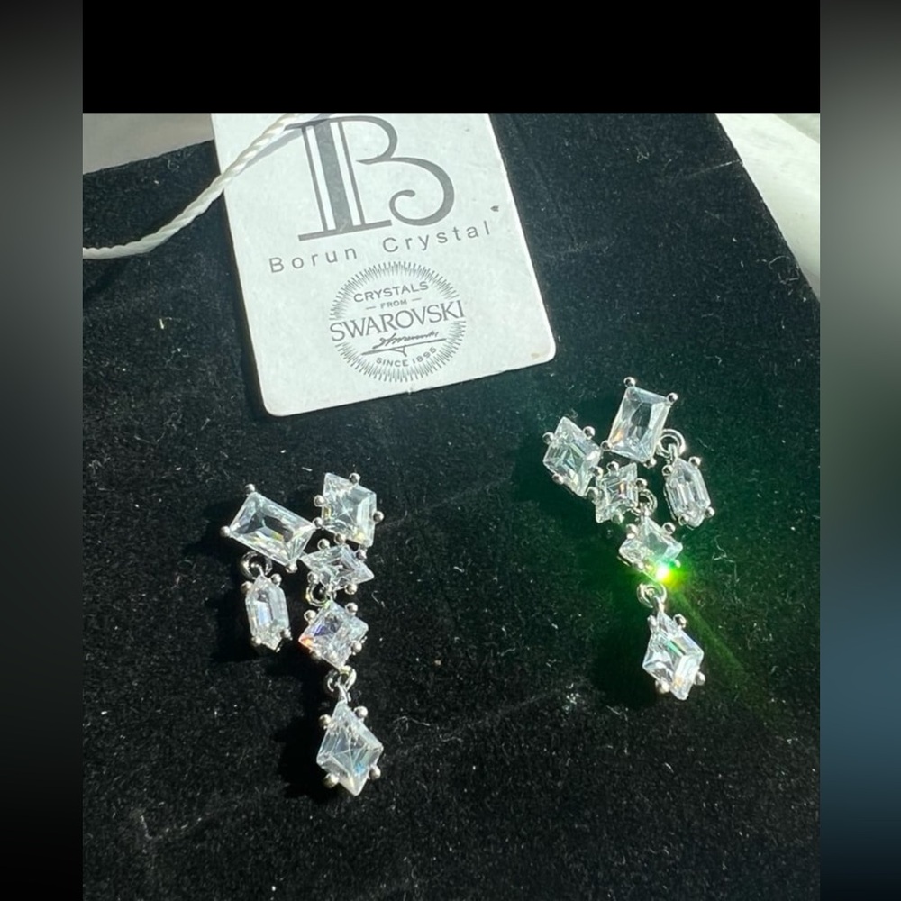 Gorgeous Sparkly Swarovski Elements Silver Plated… - image 3